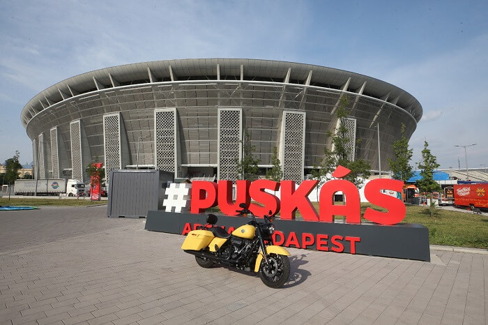 The Puskas Arena ... a very cool location for the 120 H-D anniversary