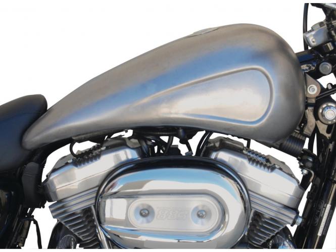 Custom Chrome Stretched Indented 4 Gallon Tank For 07-20 Sportster Motorcycles (629446)