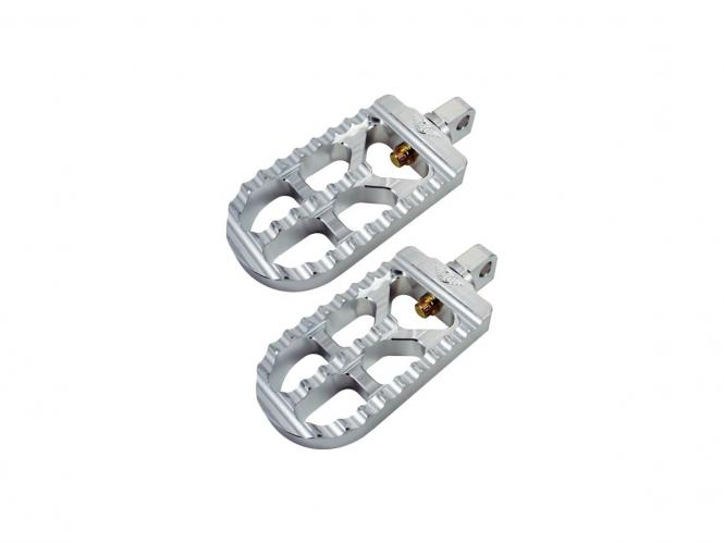 Joker Machine Long Serrated Adjustable Foot Pegs Long Version In Chrome With Male Mounts (08-56-2)