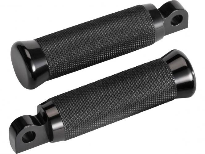 Ricks Motorcycles Foot Pegs, Knurled, OEM Attachment in Black Finish For 2010-2020 XL1200X, 2012-2016 XL1200V Models (52-610012-0)