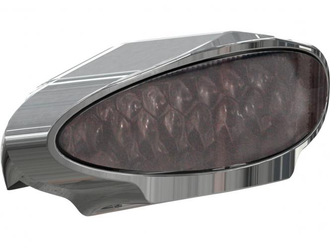 Thunderbike Down & Inside Oval Mini Taillight in Polished Finish For TB Down, Inside License Plates (For Use With Thunderbike Down & Inside License Plates) (43-99-810)
