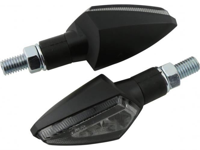 Shin Yo V-Scope 2 In 1 Turn Signal / Taillight, Dark Glass in Black Finish H 30.5mm x Depth 27.5mm (900459)