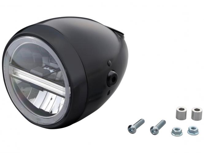 Daytona Japan Neo Vintage Headlight, LED, 5-3/4 Inch in Black Finish (901344)