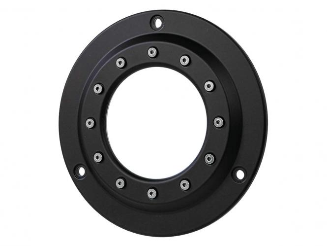 Ricks Motorcycles Bull Eye Clutch Cover in Black Satin Finish For 1984-1998 Evolution Models With 3-Hole Derby Cover (50-0000082-SM)