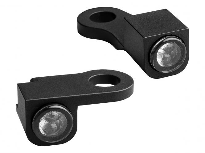 Heinz Bikes NANO Series LED Handlebar Turn Signals in Black Finish With Position Light For 2014-2022 XL Models (HBTSN-XL14-PL)