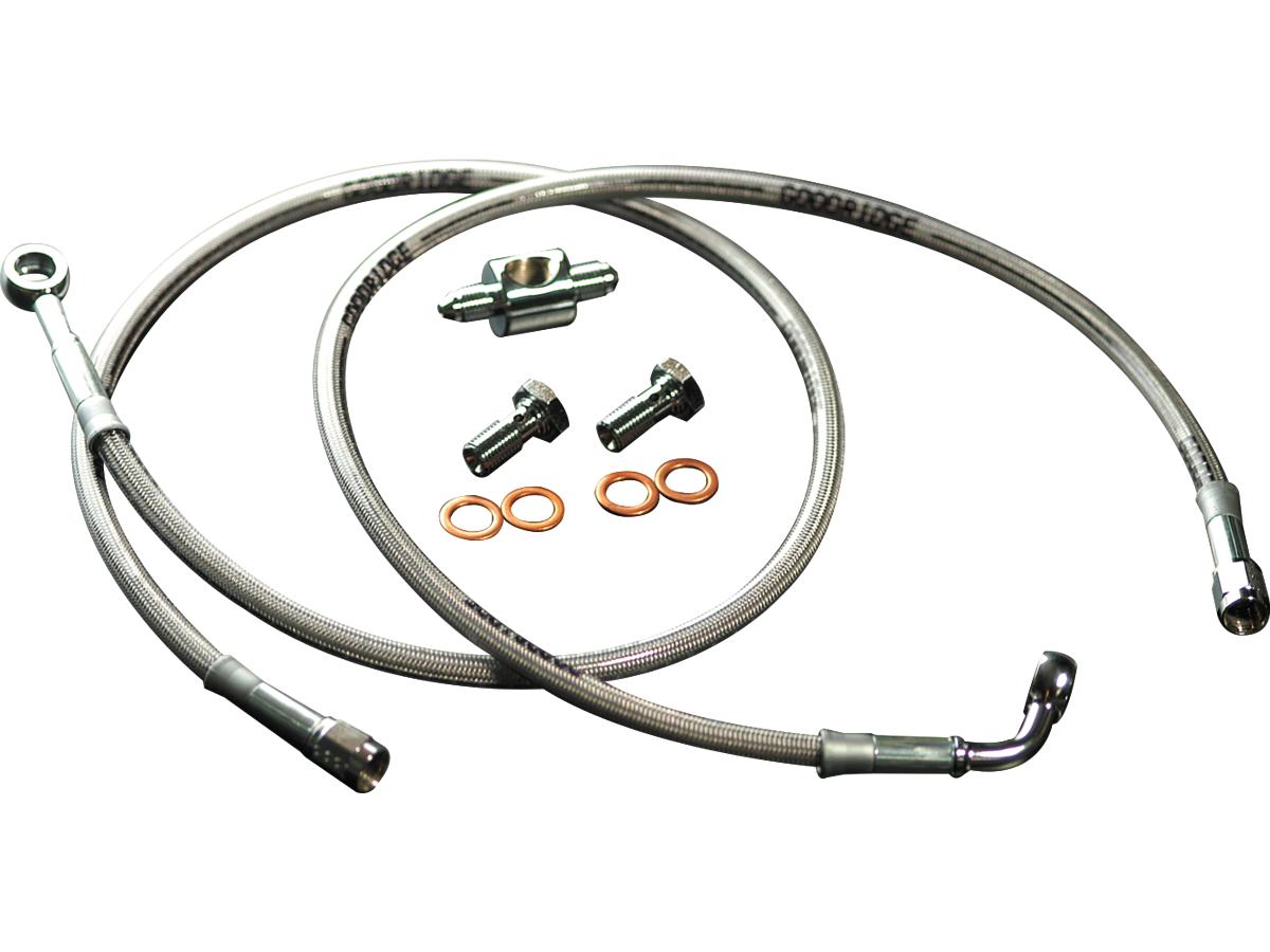 Custom Chrome Europe Econoline Brake Line Kit Stainless Steel Clear