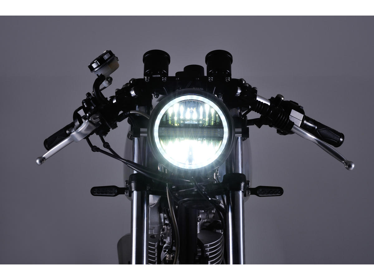 Mattschwarze universelle Scheinwerferplatte - Motorrad, Moped